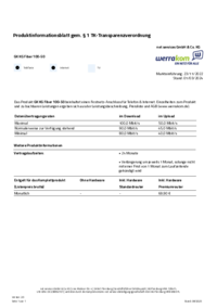 Produktinformationsblatt GK KG Fiber 100